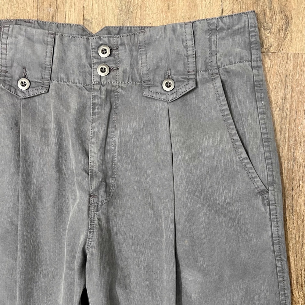 Sundance Celine Tencel Wide Leg Pleated Pants in Dark Grey Size P6‎ - Picture 11 of 13